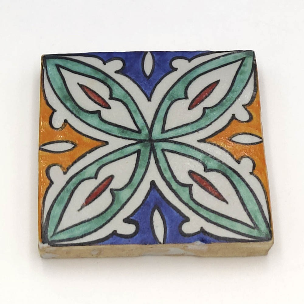 Azulejo Andalusí - Zellige Mosaico Nazari - 10 x 10cm - Artesanal - Modelo 76