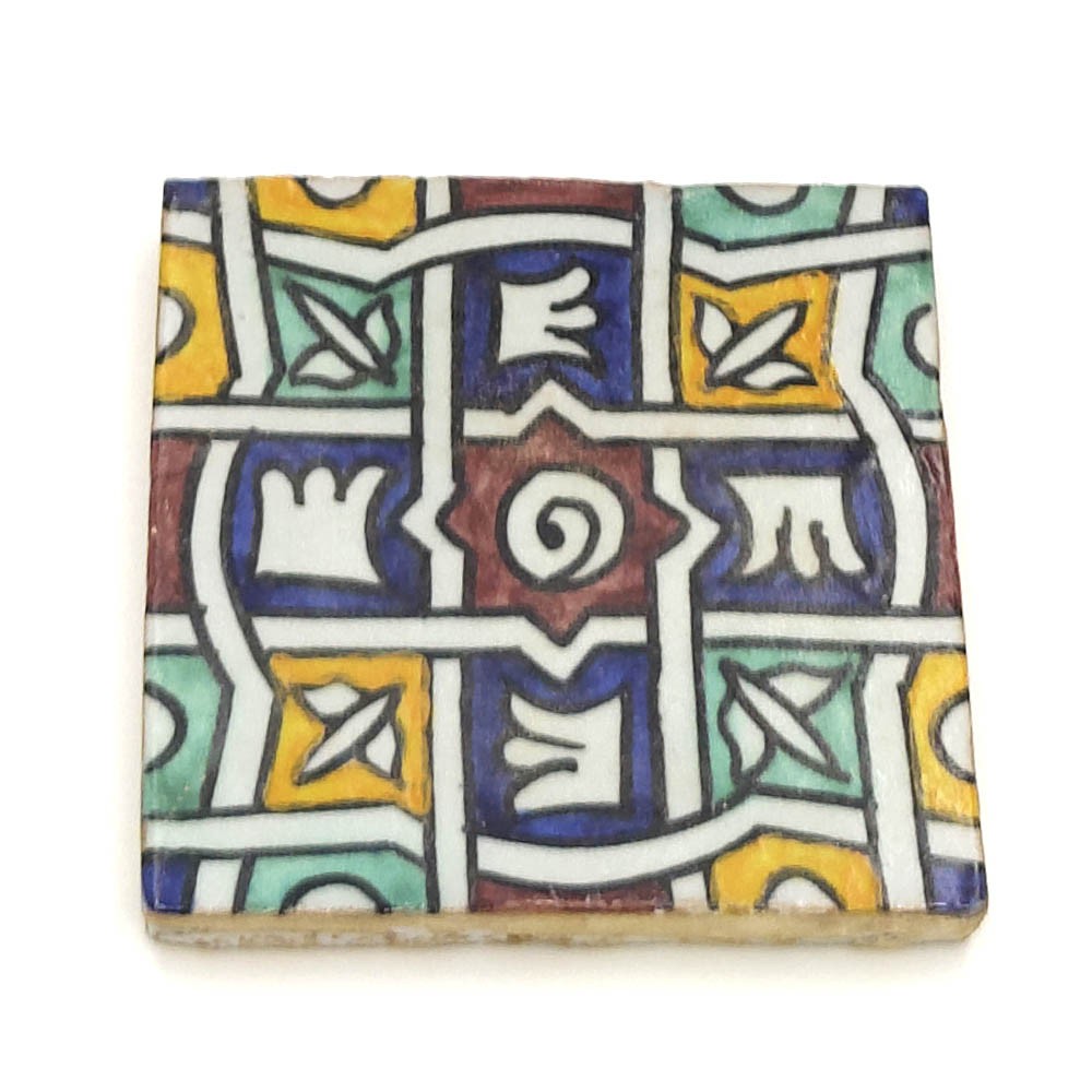 Azulejo Andalusí - Zellige Mosaico Nazari - 10 x 10cm - Artesanal - Modelo 78