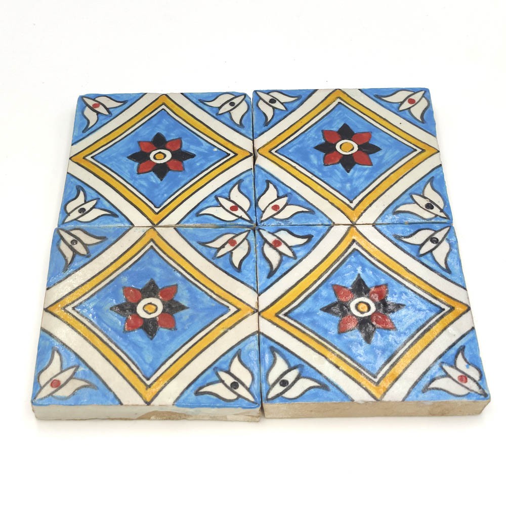 Azulejo Andalusí - Zellige Mosaico Nazari - 10 x 10cm - Artesanal - Modelo 79