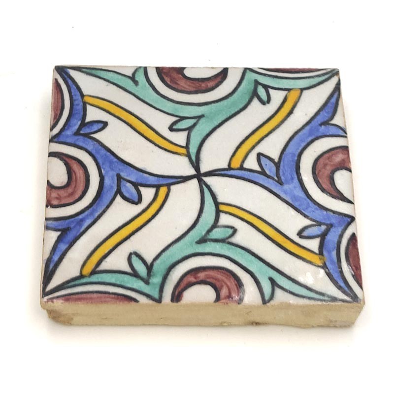 Azulejo Andalusí - Zellige Mosaico Nazari - 10 x 10cm - Artesanal - Modelo 80