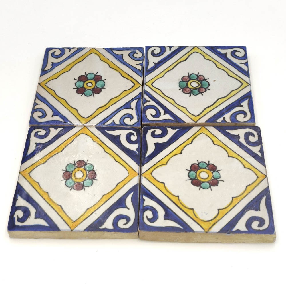 Azulejo Andalusí - Zellige Mosaico Nazari - 10 x 10cm - Artesanal - Modelo 82