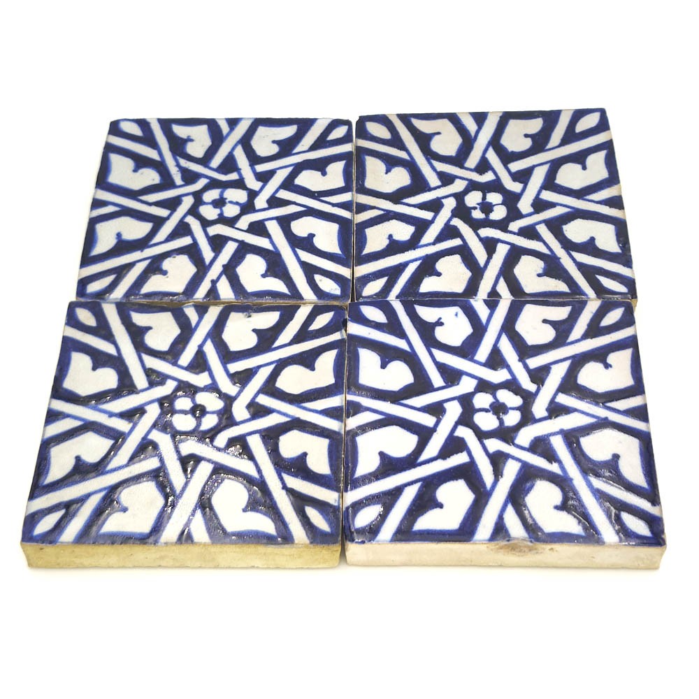 Azulejo Andalusí - Zellige Mosaico Nazari - 10 x 10cm - Artesanal - Modelo 83