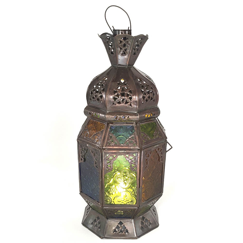 Farol Portavelas/Lampara de Sobremesa - Artesanía Marroquí Alkham Modelo