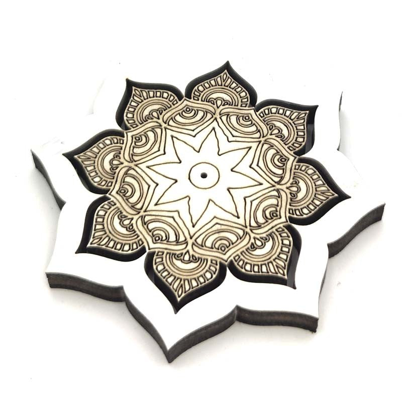 Tablilla Incensario Incienso en Varillas Quemador Corte Laser - Modelo Mandalia