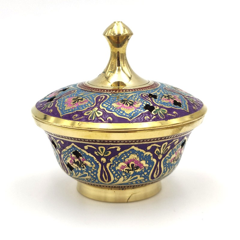 Incensario Quemador Incienso en Grano - Bronce Fundido - Modelo Nafsiji