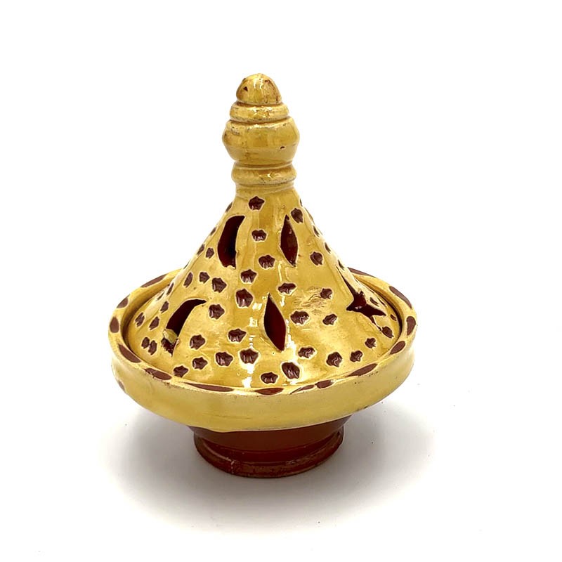 Incensario Incienso Grano/Conos - Cerámica Esmaltada Quemador - Modelo Kamarein