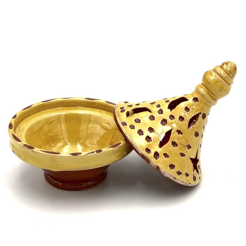 Incensario Incienso Grano/Conos - Cerámica Esmaltada Quemador - Modelo Kamarein