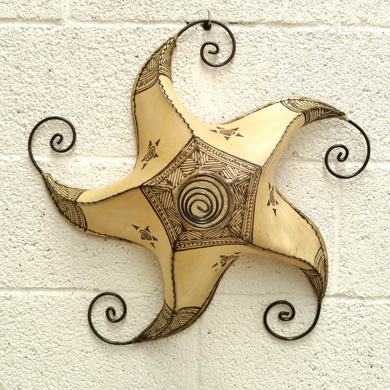 Plafón/Aplique Árabe Espiral Forja - Artesanía Marroquí- Modelo Halazuni