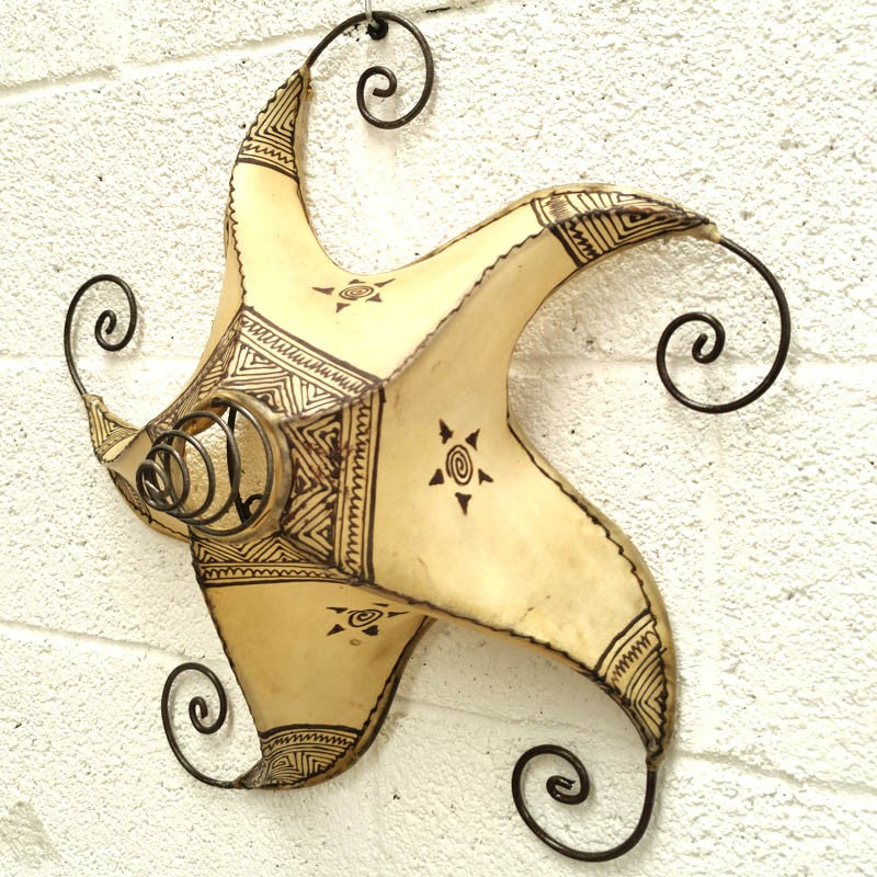 Plafón/Aplique Árabe Espiral Forja - Artesanía Marroquí- Modelo Halazuni