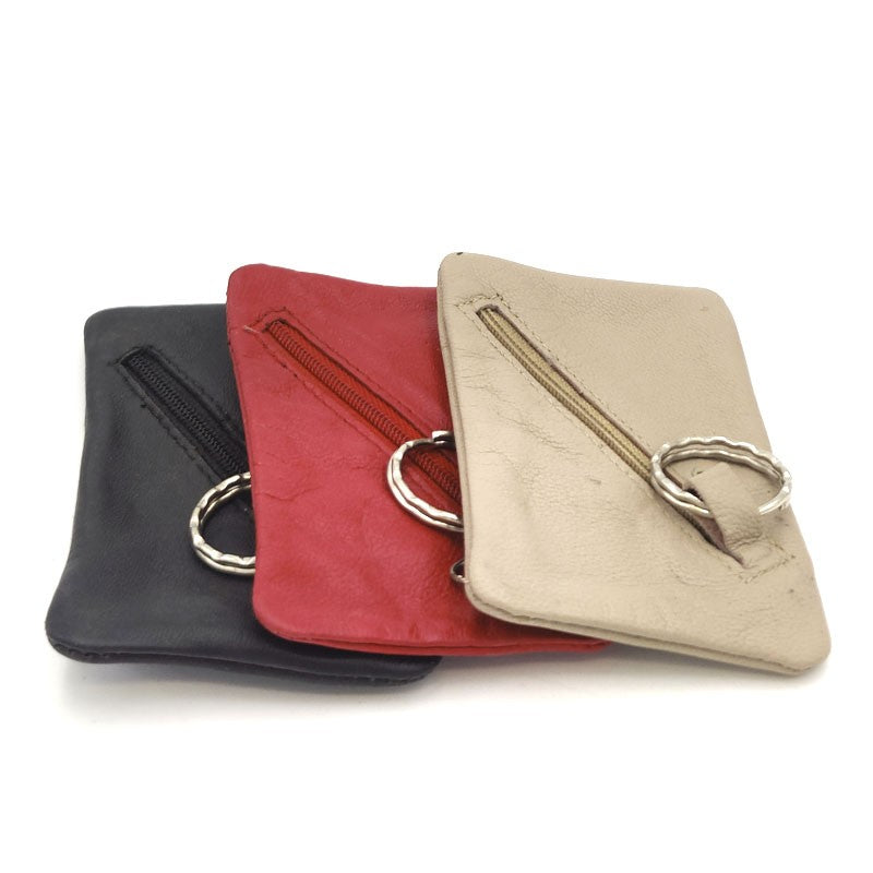 Monedero de Cuero Artesanal 100% - Marroquinería - MODELO Aalimun