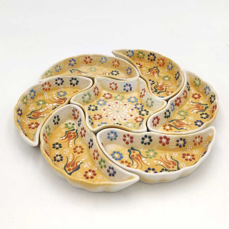 Juego o set de cuencos de cerámica esmaltada - Modelo Mashakil