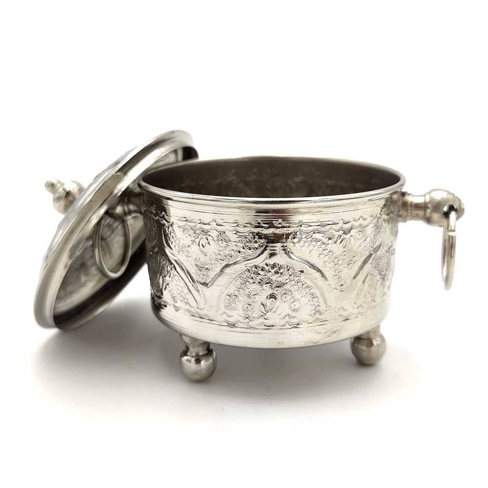 Azucarero Alpaca Tallada - CaliArtesanía Marroquí - Modelo Jadid