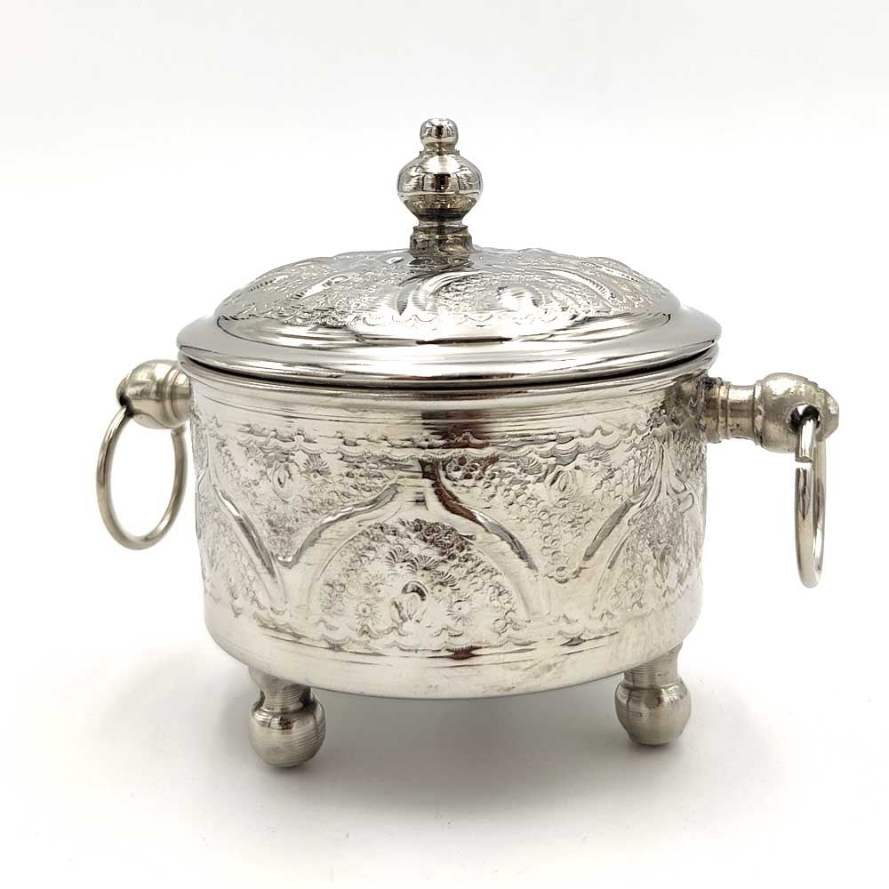 Azucarero Alpaca Tallada - CaliArtesanía Marroquí - Modelo Jadid