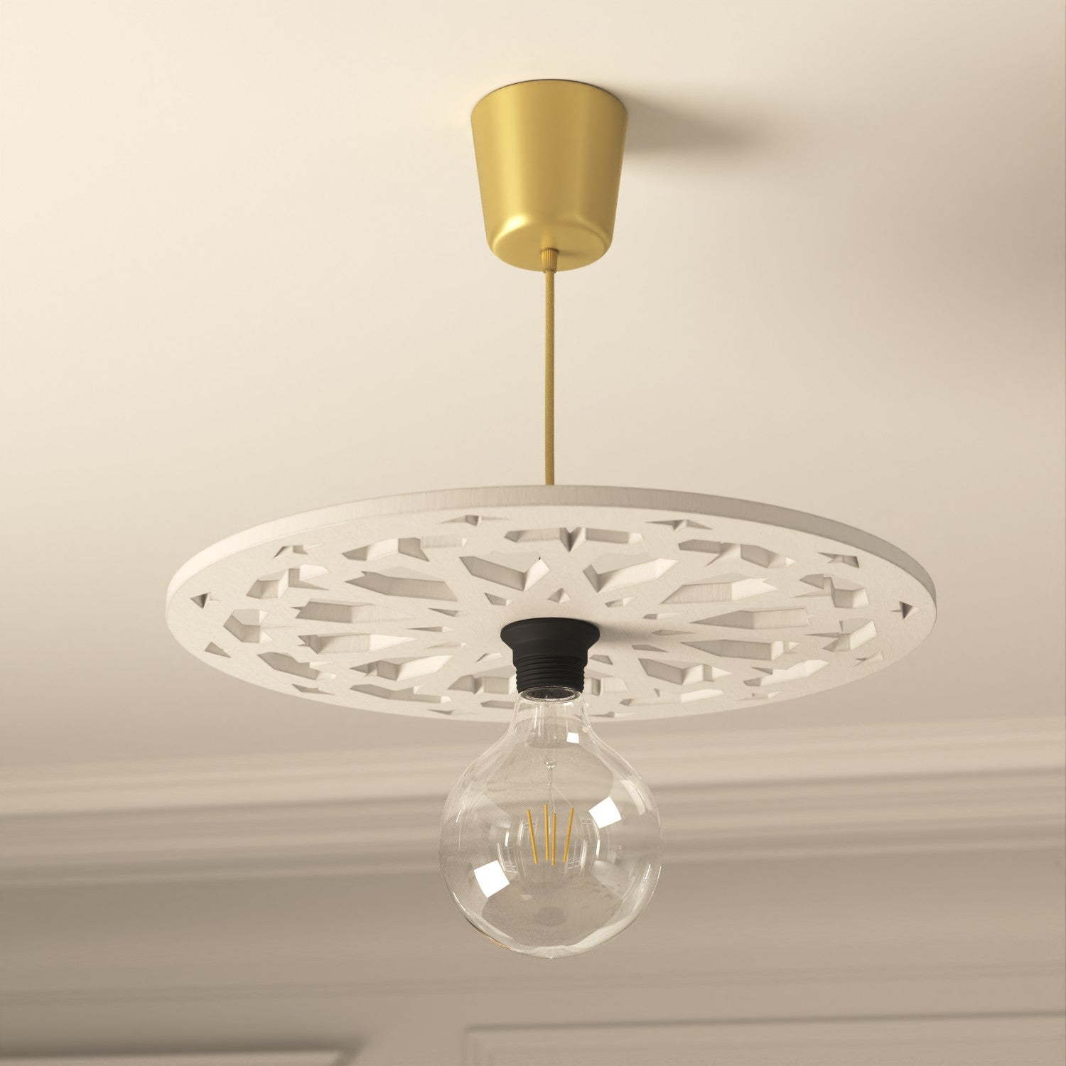 Lampara Techo Madera Celosia Árabe Decoración Andalusí - Artesanía Española - Modelo Alhambra