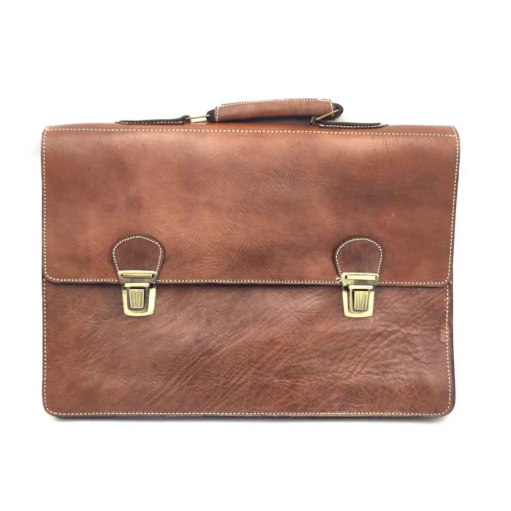 Maletín Cuero Oficina Hombre y Mujer 100% Artesanal - Marroquineria -