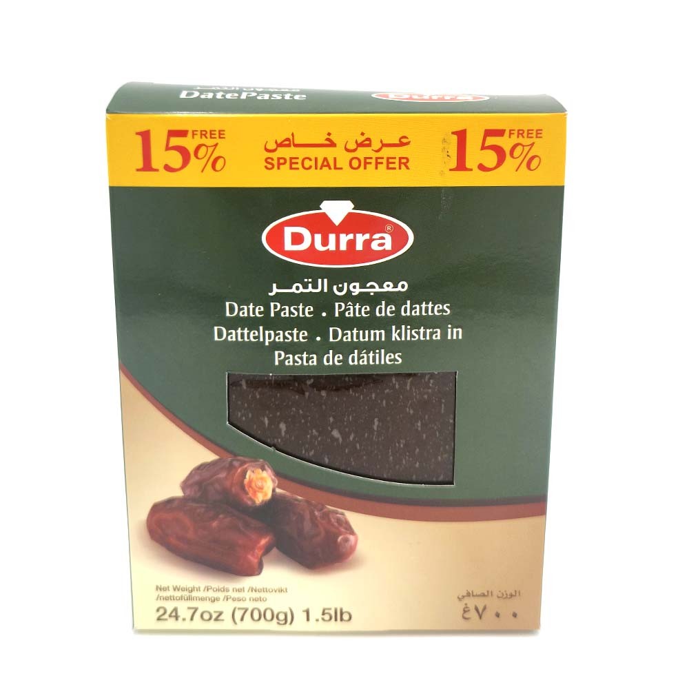 Pasta de Dátiles - Marca Durra - Gran Calidad y Sabor Intenso - 700gr