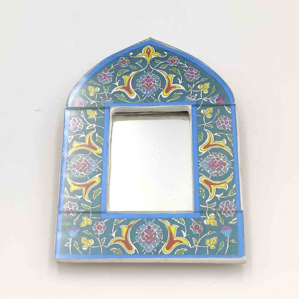 ESPEJITO DECORATIVO - DECORACIÓN ESTILO VINTAGE 100% ARTESANAL - MODELO HAK Nº17 - 18 X 13CM