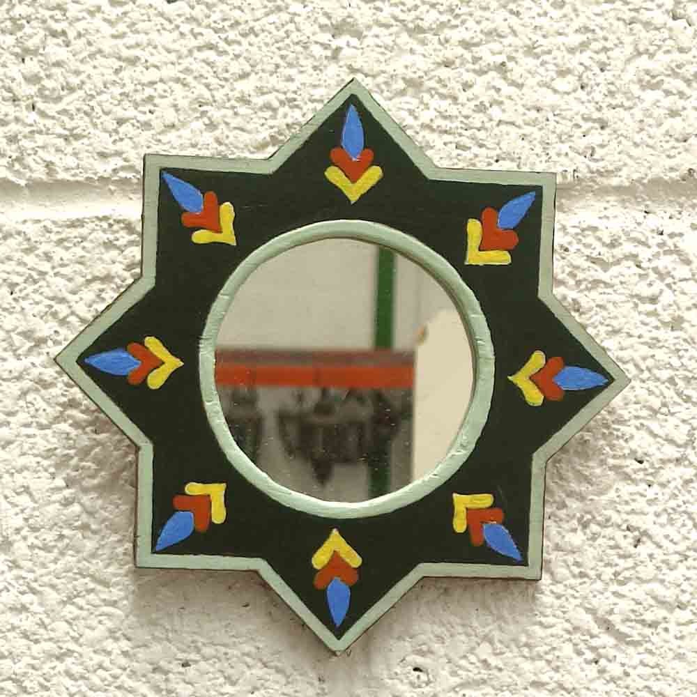 Espejo Andalusí Decorativo - Decoración Estilo Vintage 100% Artesanal - Modelo Hak nº24 - 17 cm