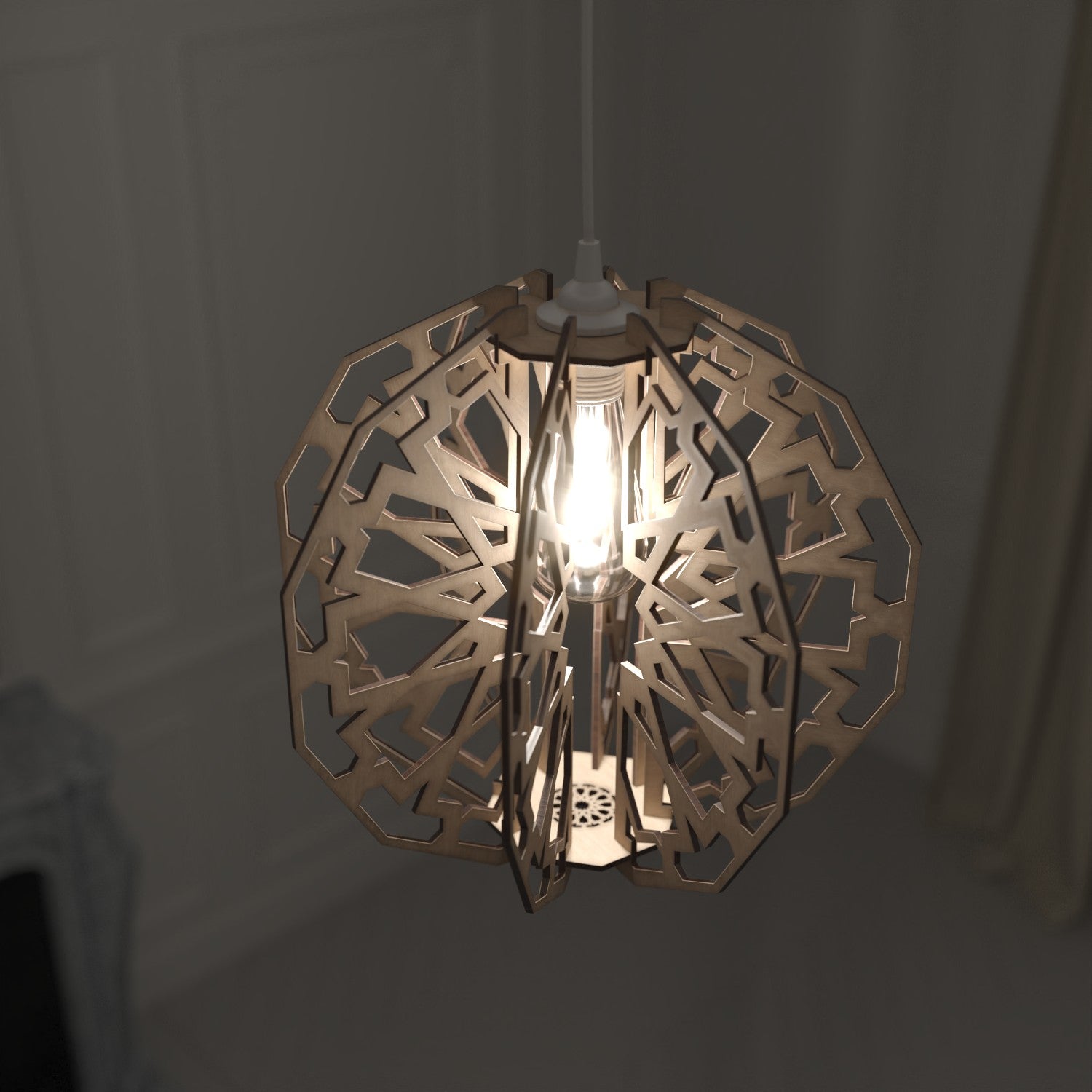 Lampara de Techo Corte Láser - Decoración Andalusí - Modelo Al-andalus