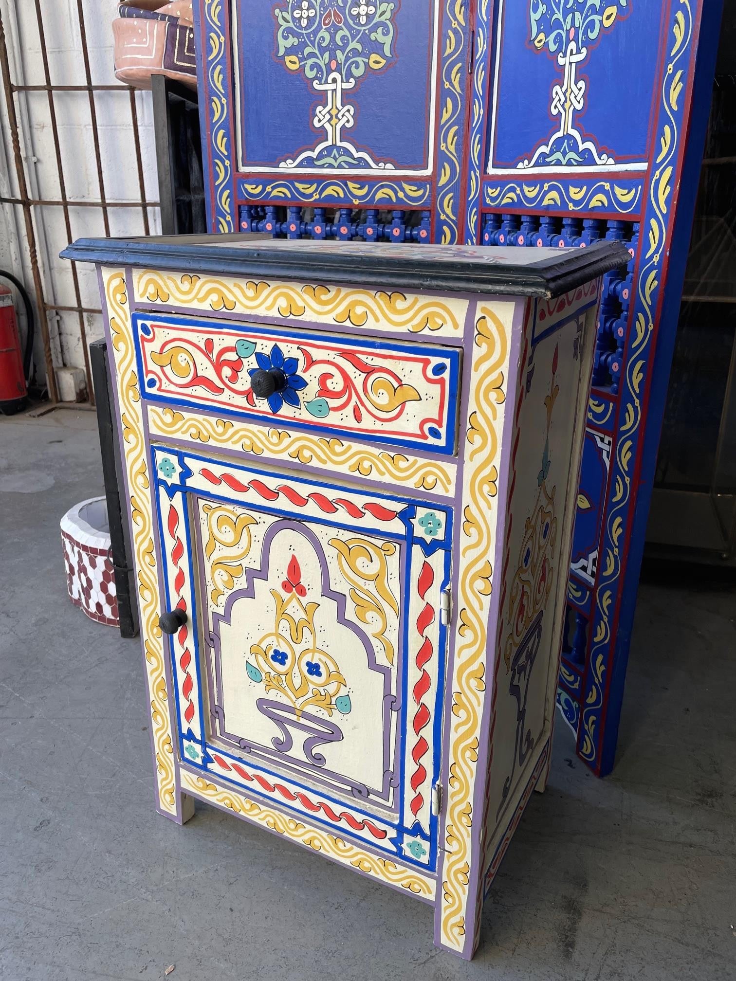 Mesita de Noche Andalusí BEIGE ***OUTLET - PRODUCTO CON TARA