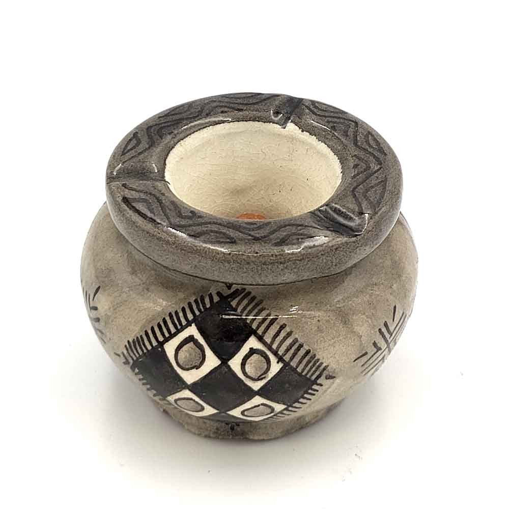 Cenicero de Agua Cerámica Pintada y Esmaltada - Artesanía Marroquí - Modelo Murabbaa