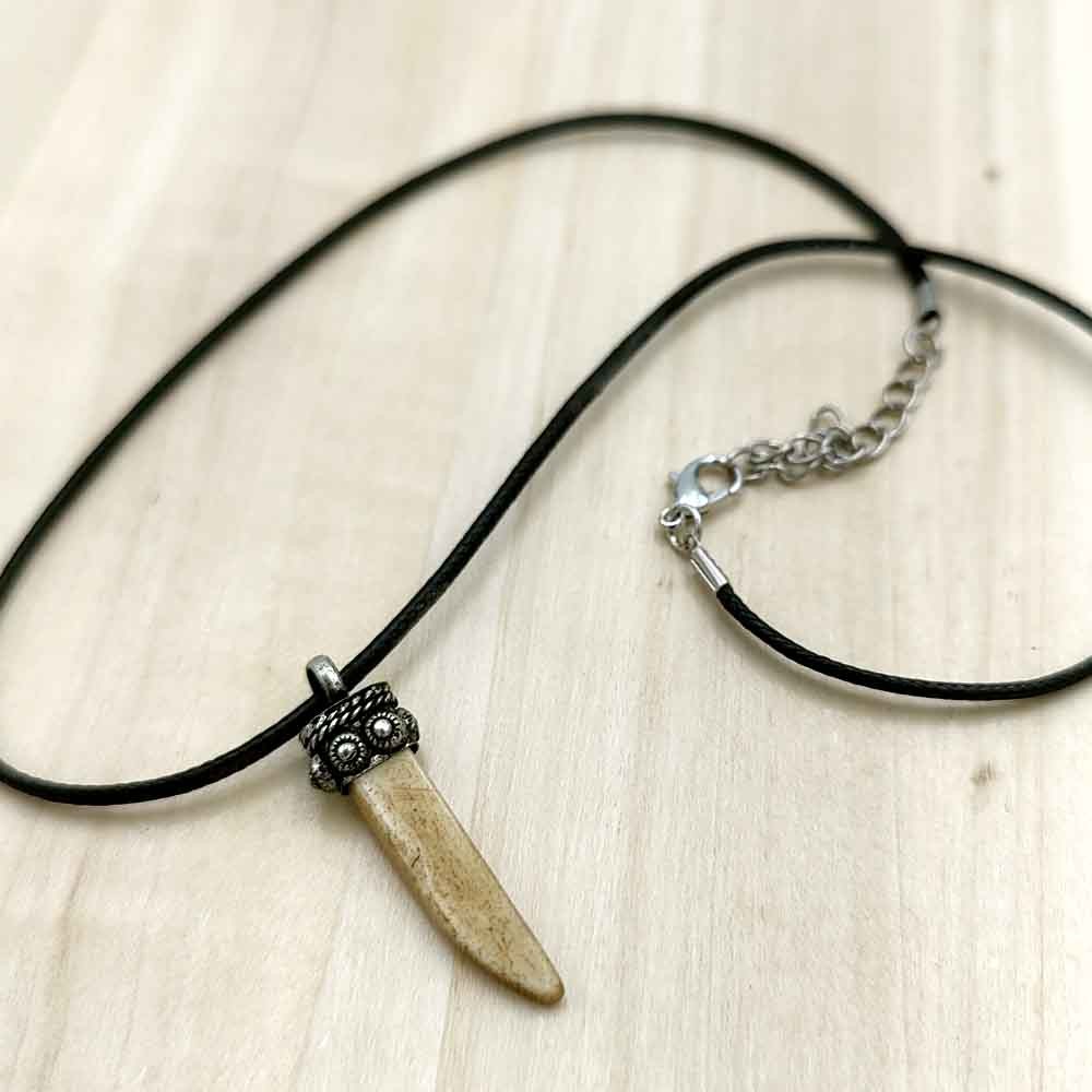 Colgante o Llavero de Hueso y Alpaca - Artesanía India - Modelo Alnaab