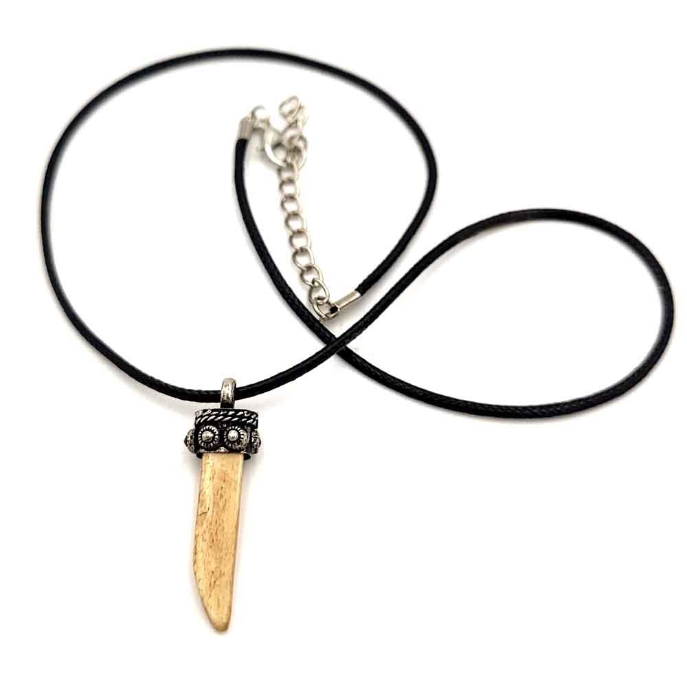 Colgante o Llavero de Hueso y Alpaca - Artesanía India - Modelo Alnaab