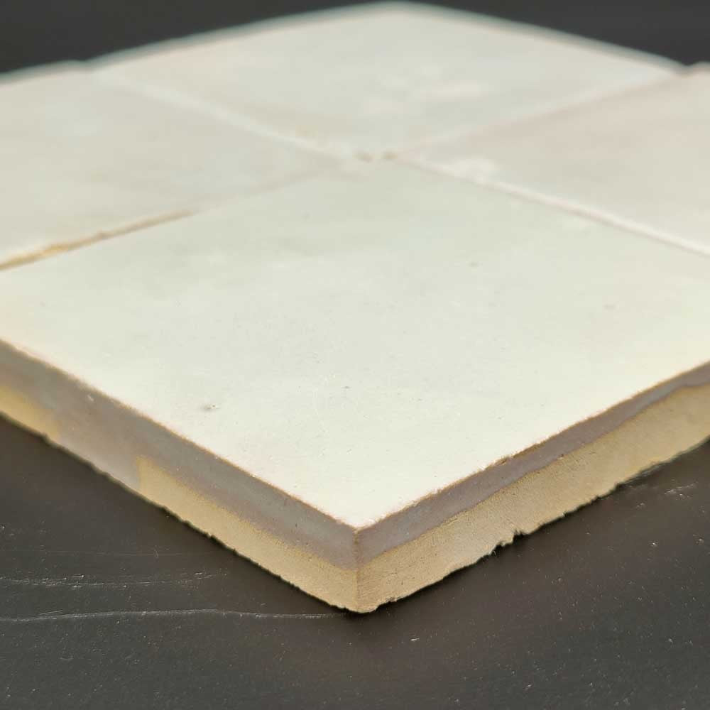 Azulejo Zellige Blanco Marruecos - Artesania Marroqui - Fez - 10 x 10 cm