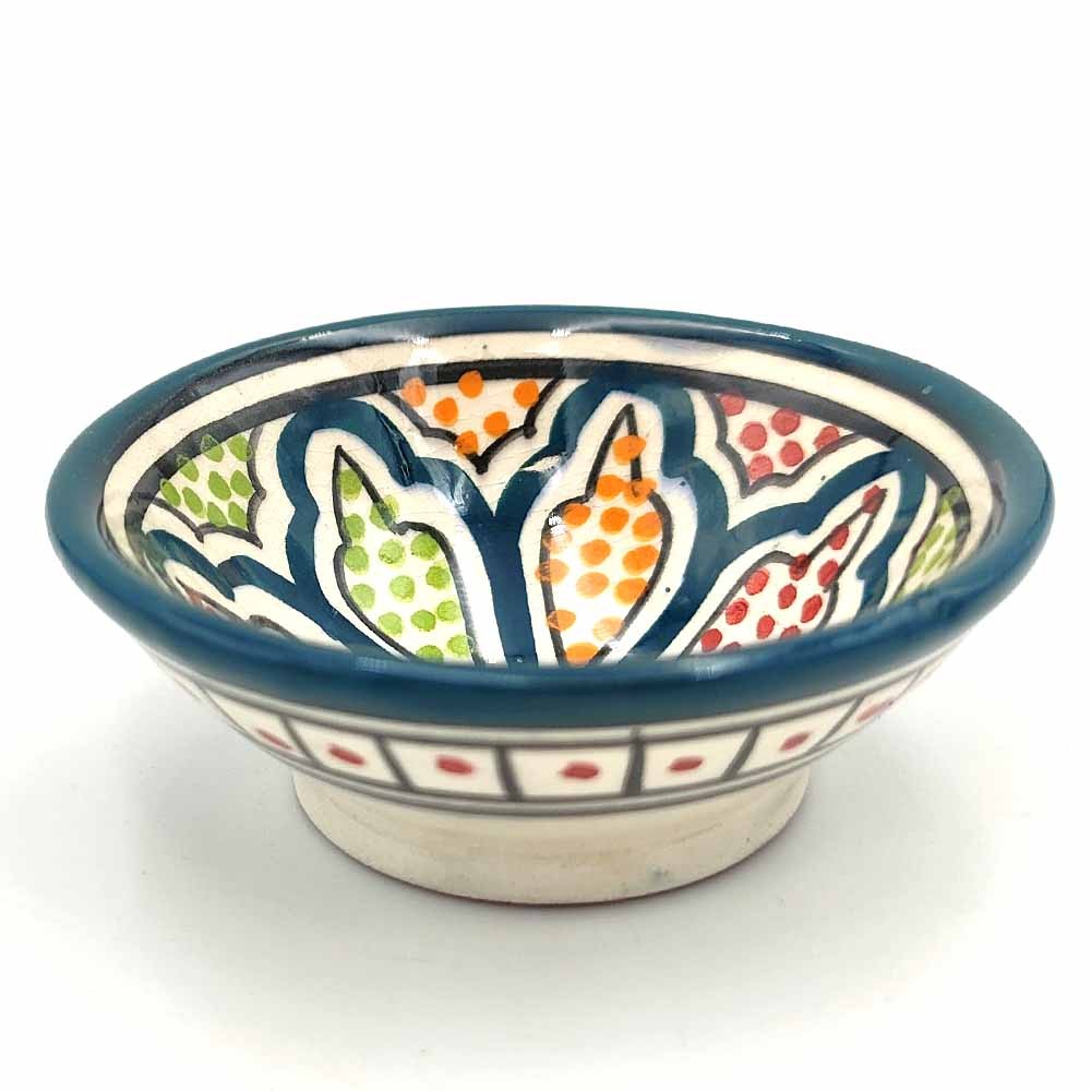 Cuenco bowl bol Cerámica de Asfi - Color Azul Coral - Artesanía Marroquí - Modelo Basata