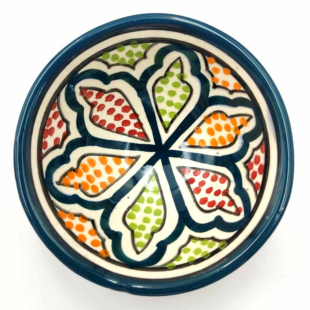 Cuenco bowl bol Cerámica de Asfi - Color Azul Coral - Artesanía Marroquí - Modelo Basata