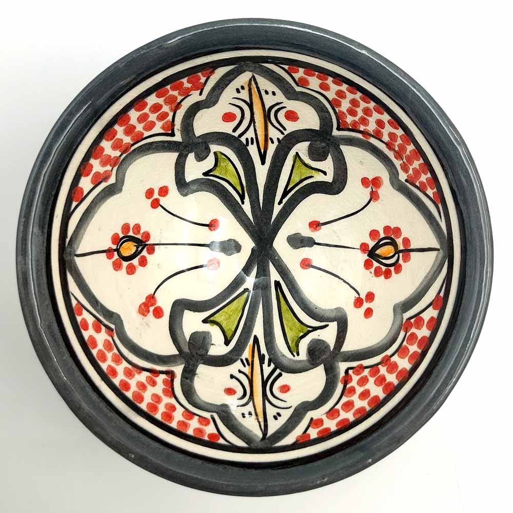 Cuenco bowl bol Cerámica de Asfi - Color Gris - Artesanía Marroquí - Modelo Basata
