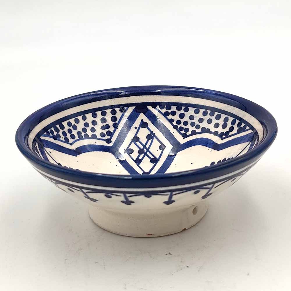 Cuenco bowl bol Cerámica de Asfi - Color azul y Blanco - Artesanía Marroquí - Modelo Basata