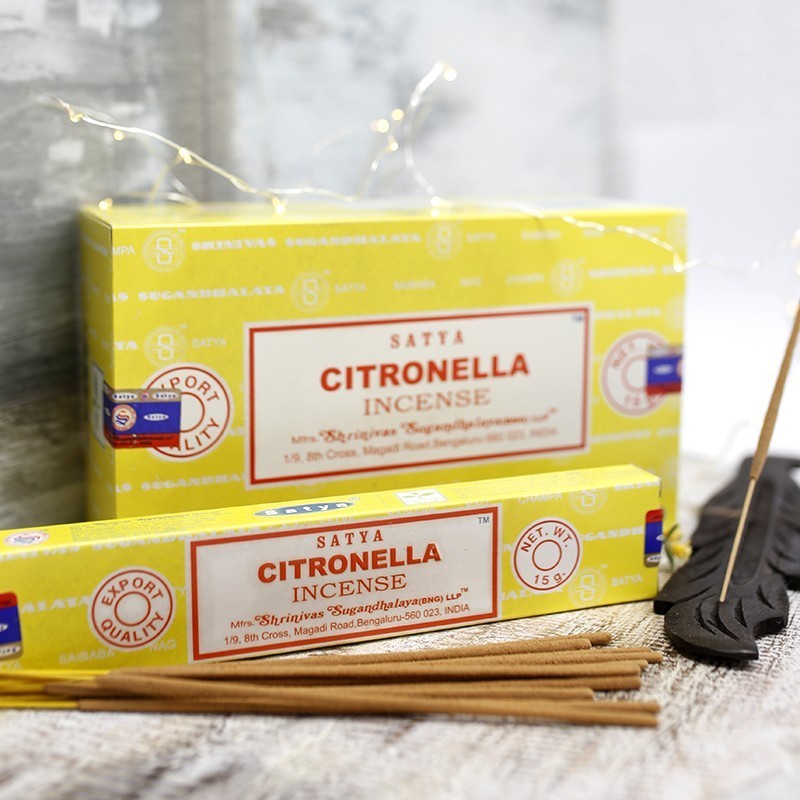 Incienso Varillas Aromáticas - Satya - Aroma Citronella - Quemador Ambientador Oriental - 15 gr.
