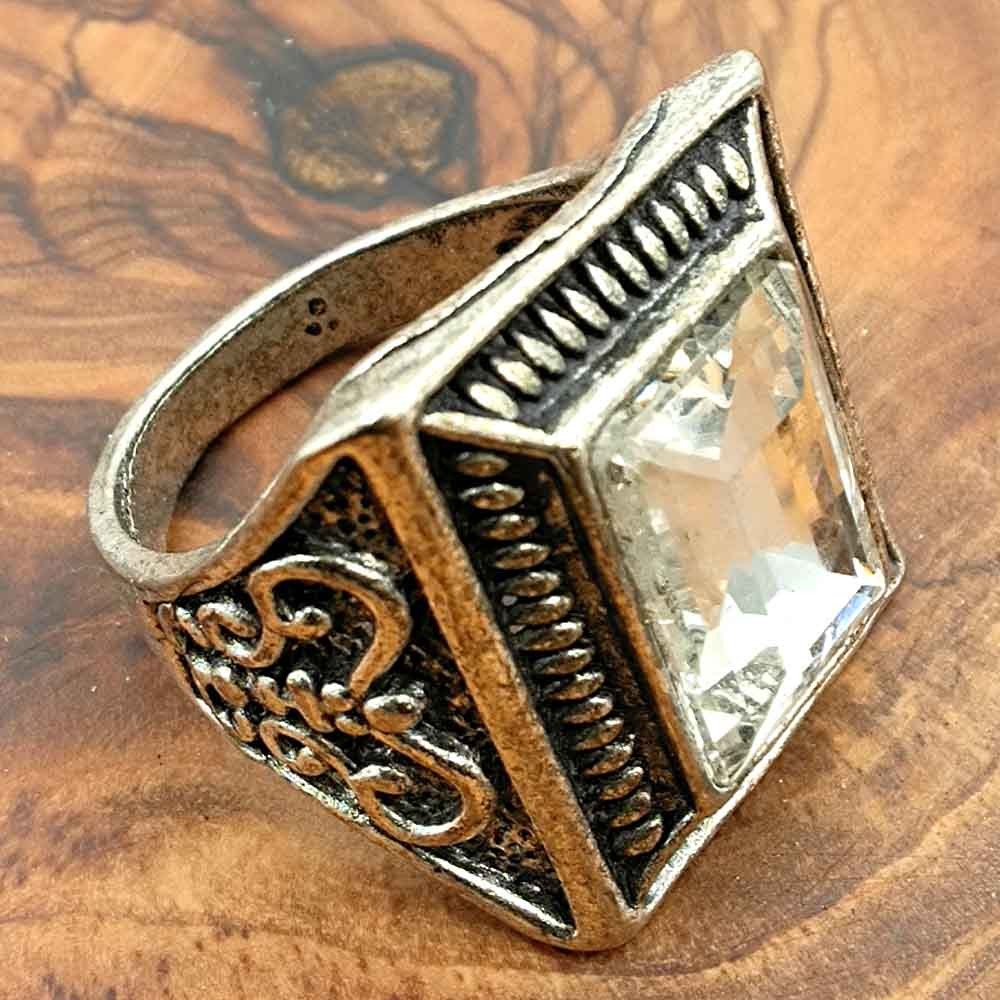 Anillo Unisex Aleación Inox - Estilo Medieval Gótico - Modelo Sebaa Abiad