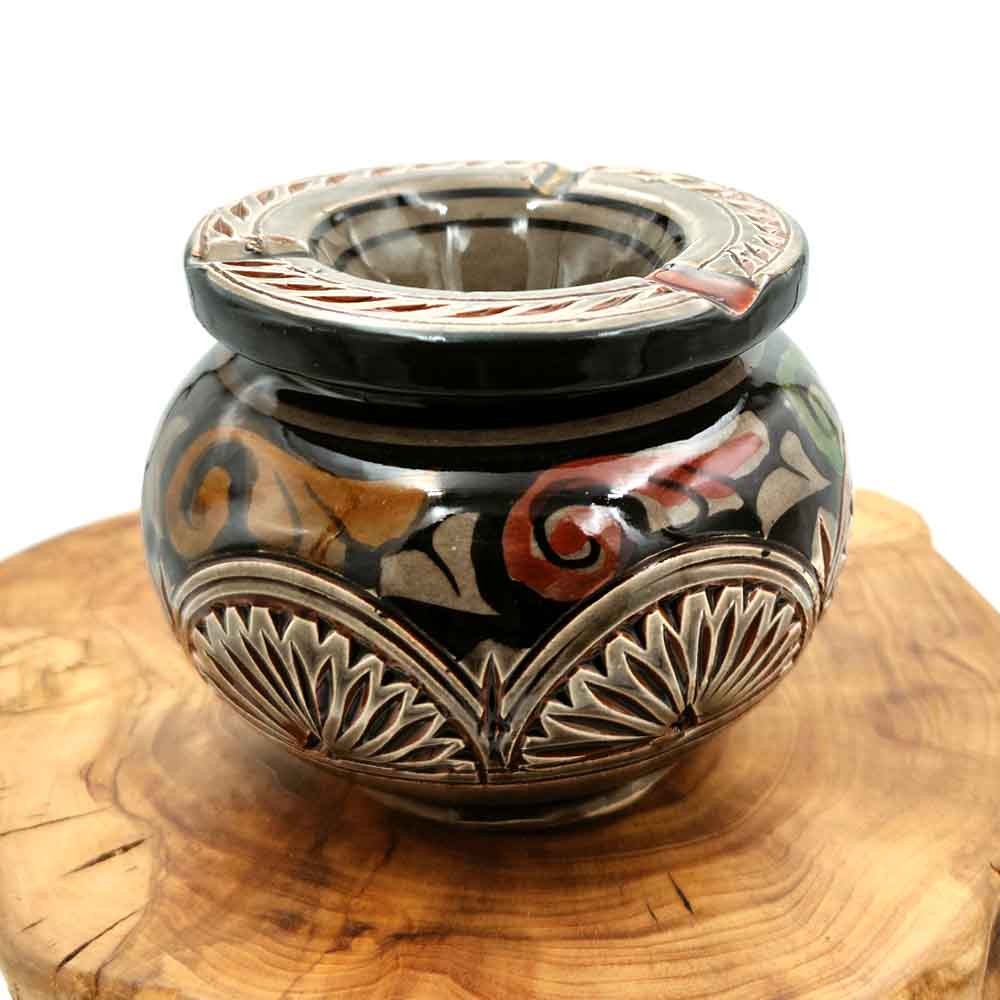 Cenicero de Agua Anti olor de Cerámica de Asfi - Artesanía Marroquí - Modelo Nahtun