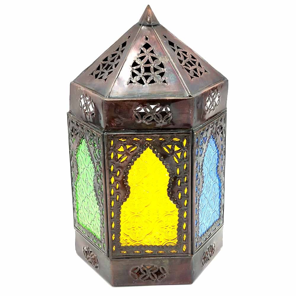 Aplique Interior Pared Cristal y Metal - Decoración Árabe Andalusí - Modelo Bab Alkauzar