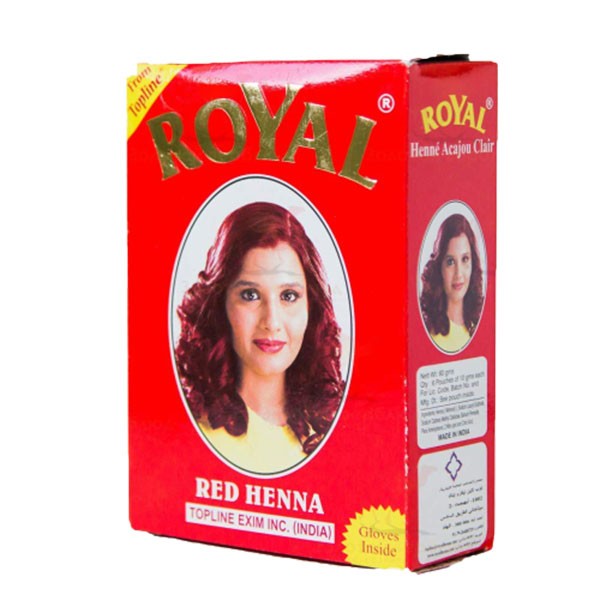 Caja 6 Sobres Henna Teñir Pelo - Royal - Gran Calidad - 5 Colores