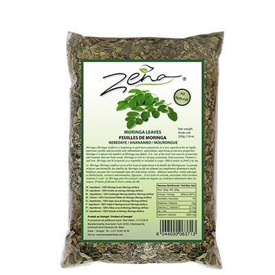 Hojas de Moringa Deshidratadas - Super Alimento - Moringa Oleifera - Zena - 100gr
