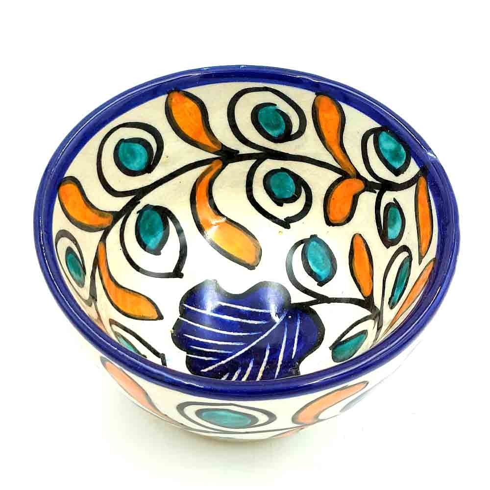 Cuenco/bol/Bowl Cerámica Artesanal - Color Multicolor - Artesanía Marroquí - Diseño Floral Andalusí - Modelo Tasaluq Mix