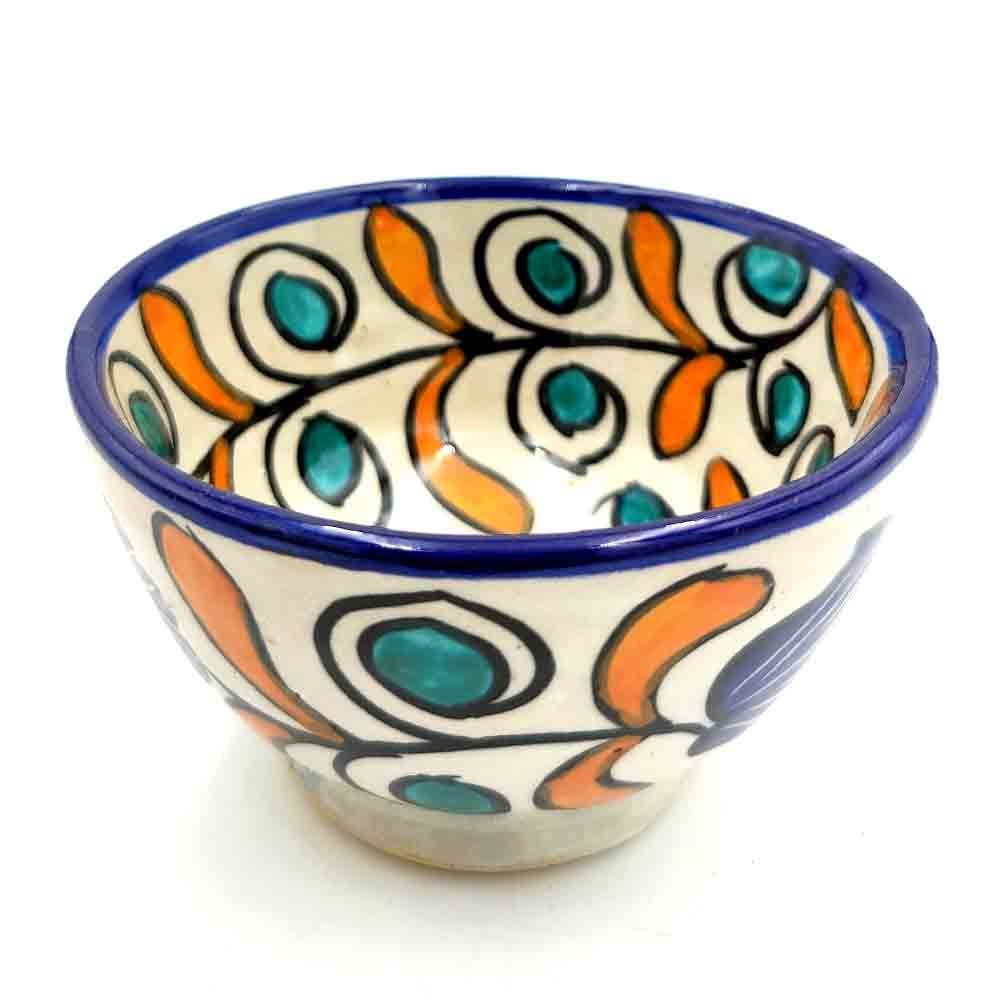 Cuenco/bol/Bowl Cerámica Artesanal - Color Multicolor - Artesanía Marroquí - Diseño Floral Andalusí - Modelo Tasaluq Mix