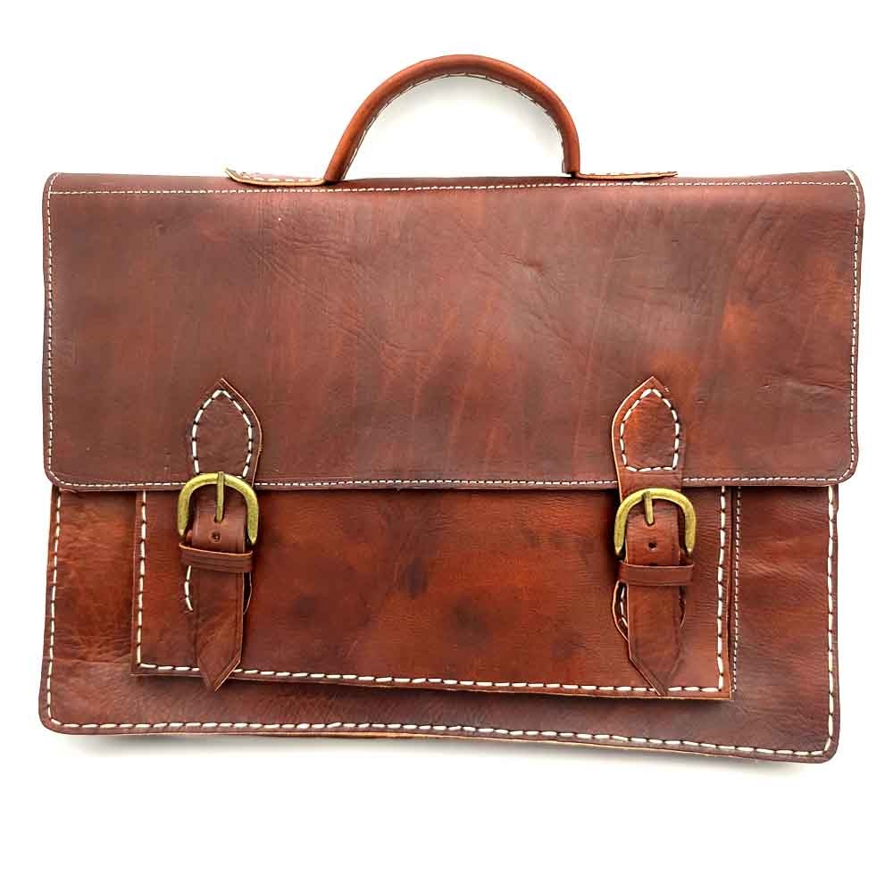 Maletín de Cuero - Artesanía Marroquí - Marroquineria - Modelo Yadid