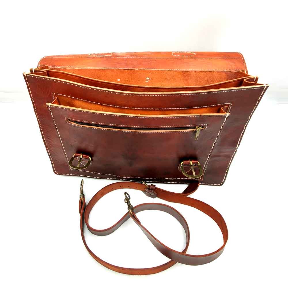 Maletín de Cuero - Artesanía Marroquí - Marroquineria - Modelo Yadid