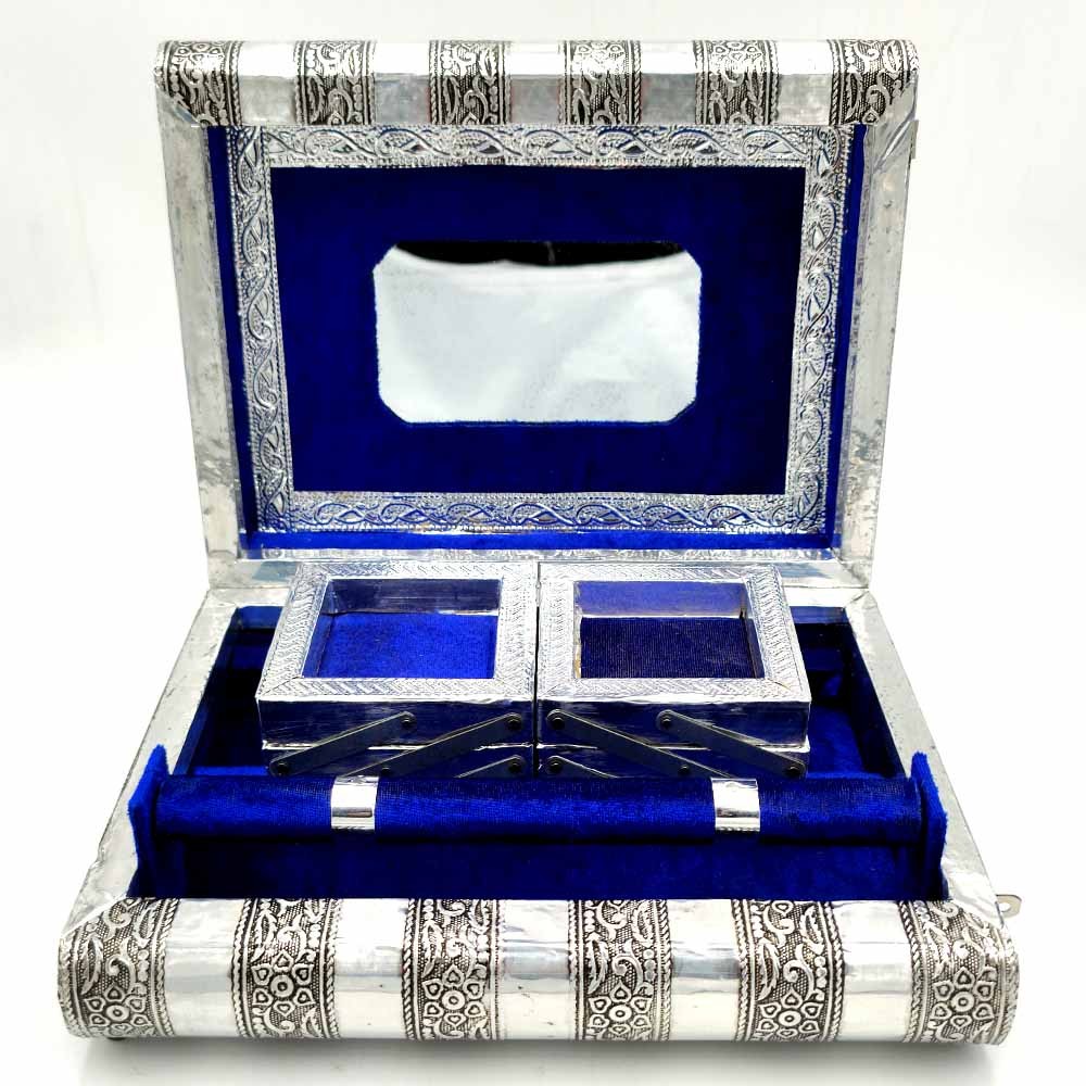 Joyero de Alpaca Libro - Extensible - Forrado Terciopelo