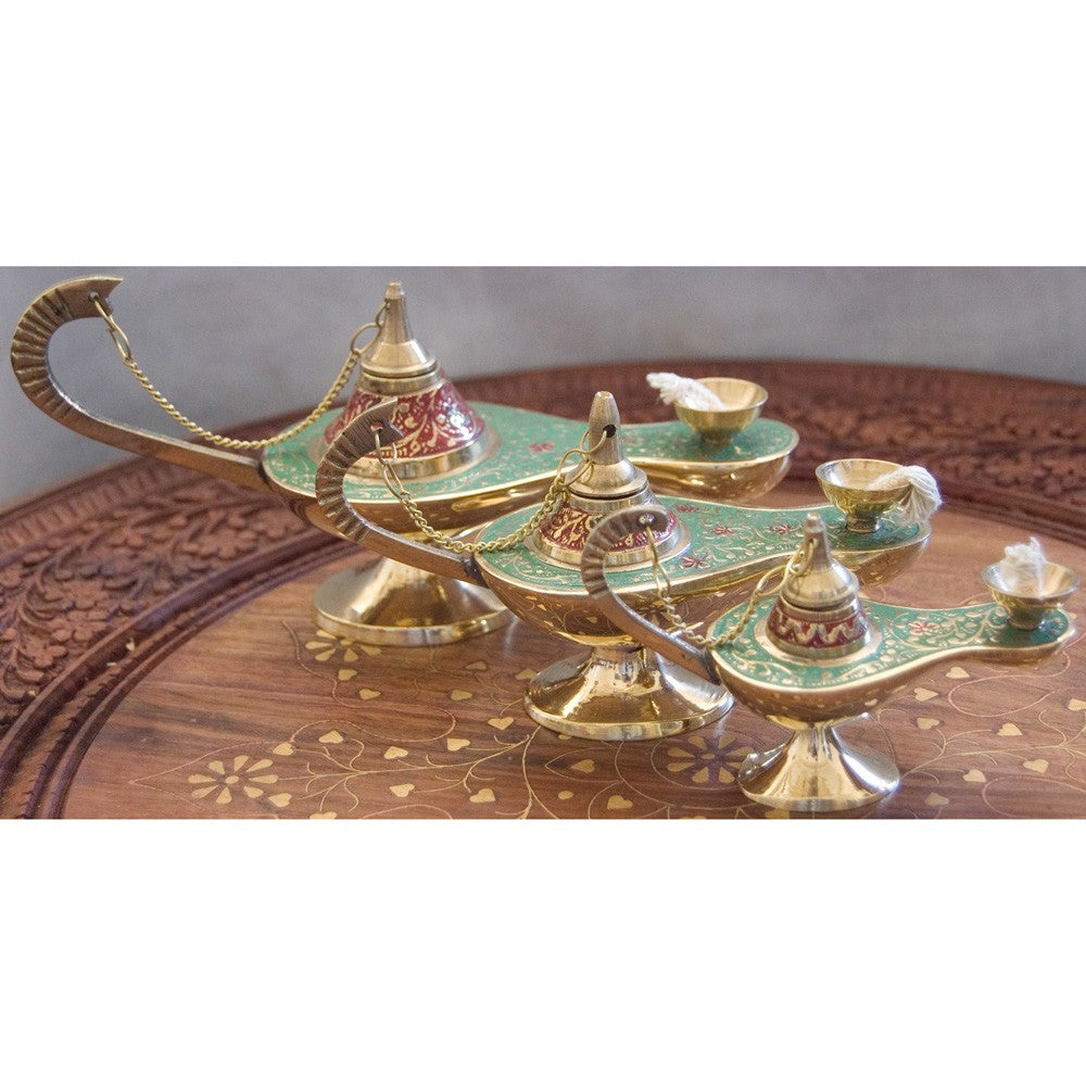 Candíl Genio Aladino - Mecha de Algodón - Bronce - NOVEDAD