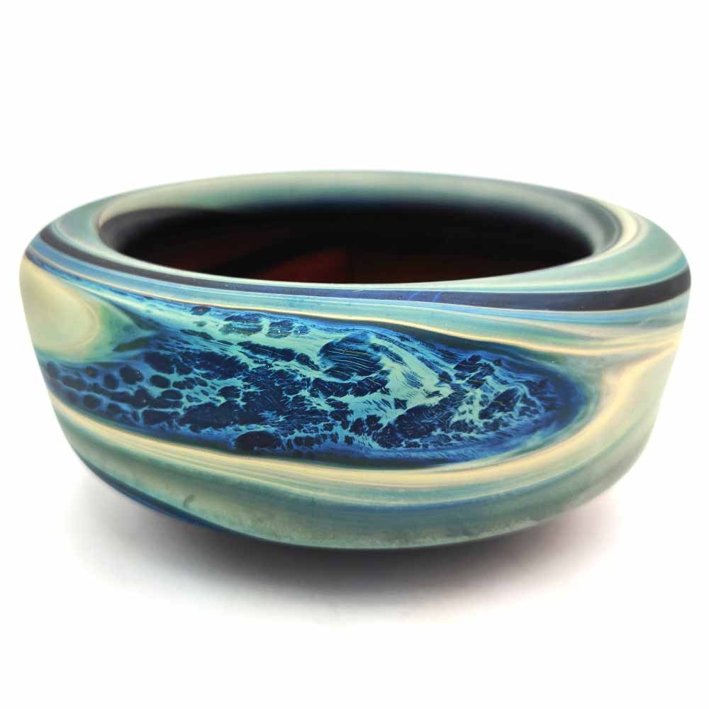 Porta Objetos Decorativo Cristal de Murano Artesanal Siria - Acabado Mate Multiusos Modelo Kadahun