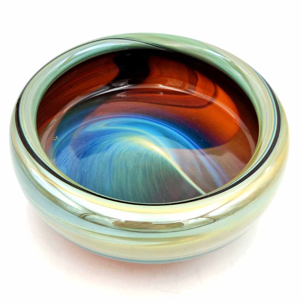 Porta Objetos Decorativo Cristal de Murano Artesanal Siria - Acabado Brillo Multiusos Modelo Kadahun