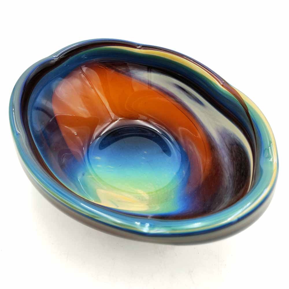 Porta Objetos Decorativo Cristal de Murano Artesanal Siria - Acabado Brillo Multiusos Modelo 47