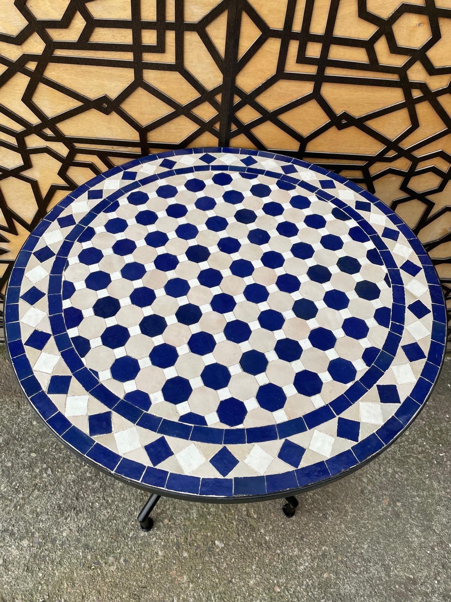 MESA JARDÍN MOSAICO ANDALUSÍ - ZELIGE AZULEJOS FEZ - MODELO RIF