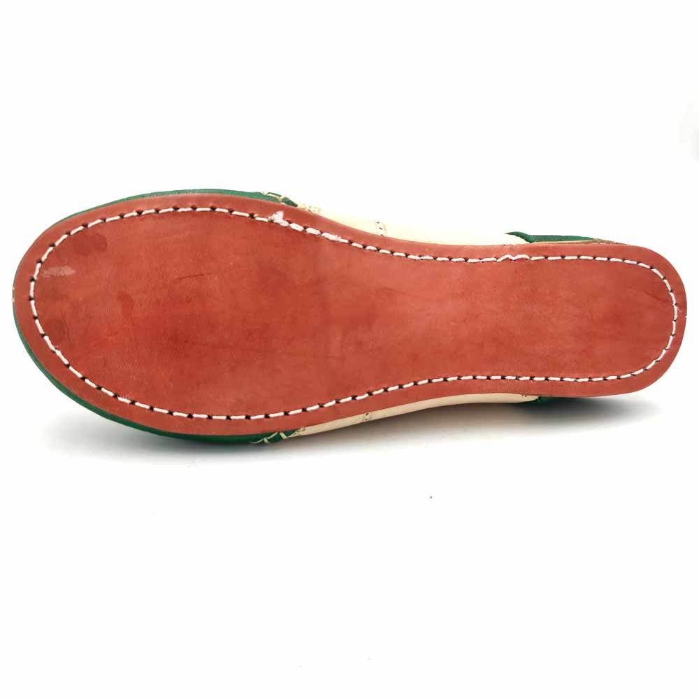 Babucha Marroquí Mujer - Color Marron Oscuro - Artesanía Marroquí Cuero Autentico - Modelo Azrar