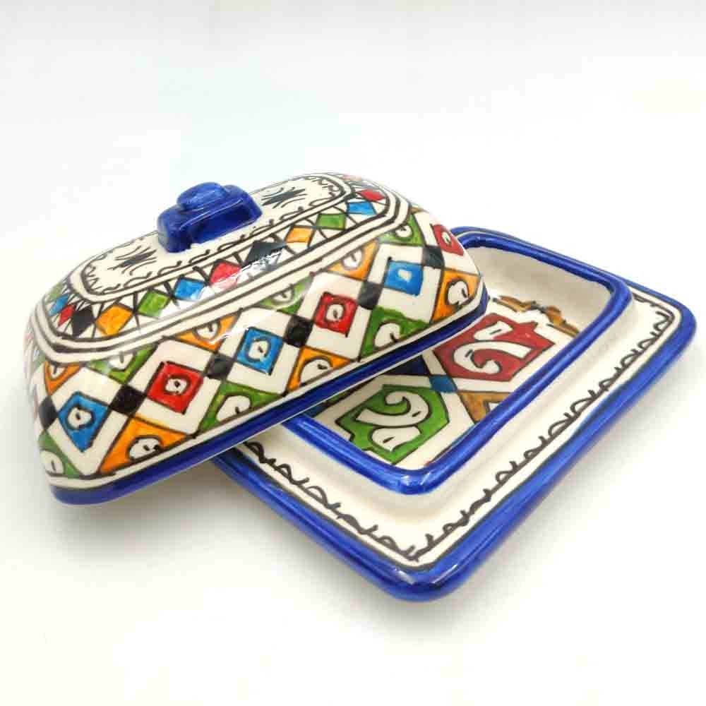 Mantequillera Cerámica Fez - Artesanía Marroquí - Modelo SUBDA